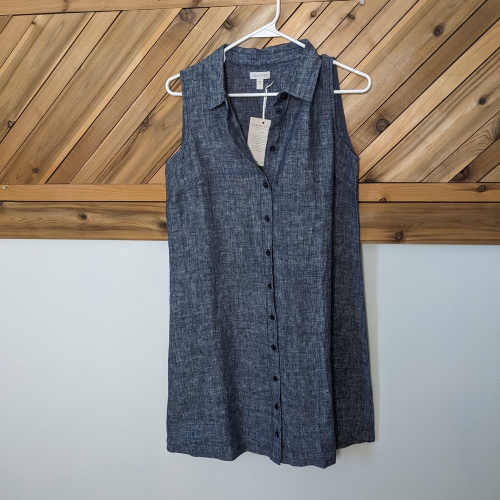 New With Tags Garnet Hill Linen Dress